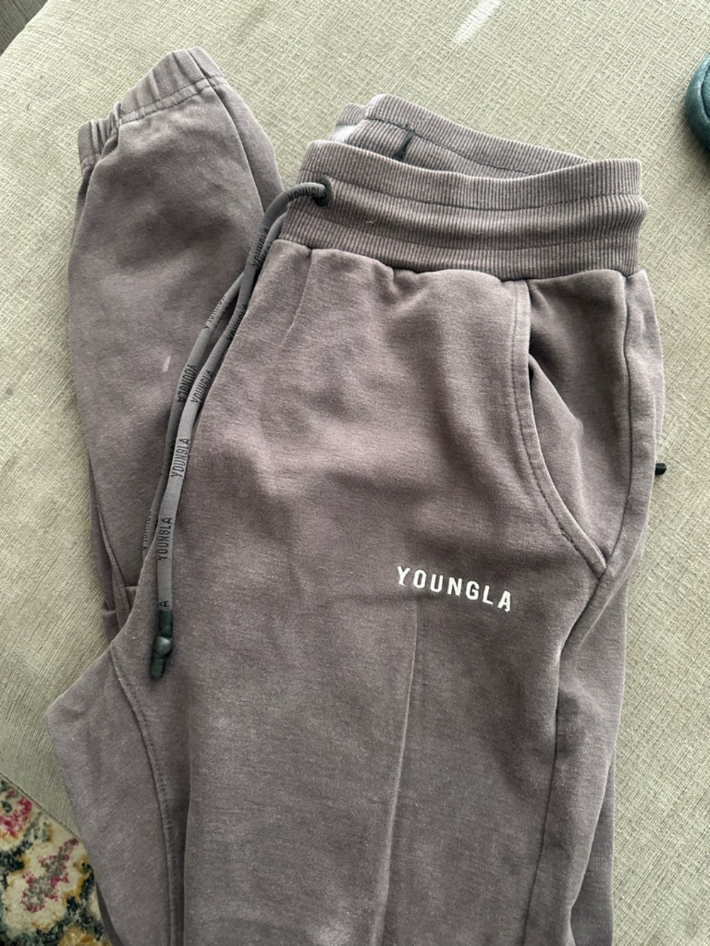 YoungLA Grey  Sweatpants - Logo Joggers